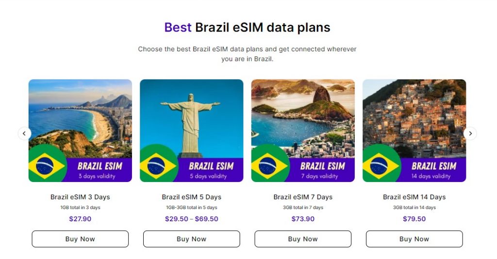 Brazil eSIM data plans
